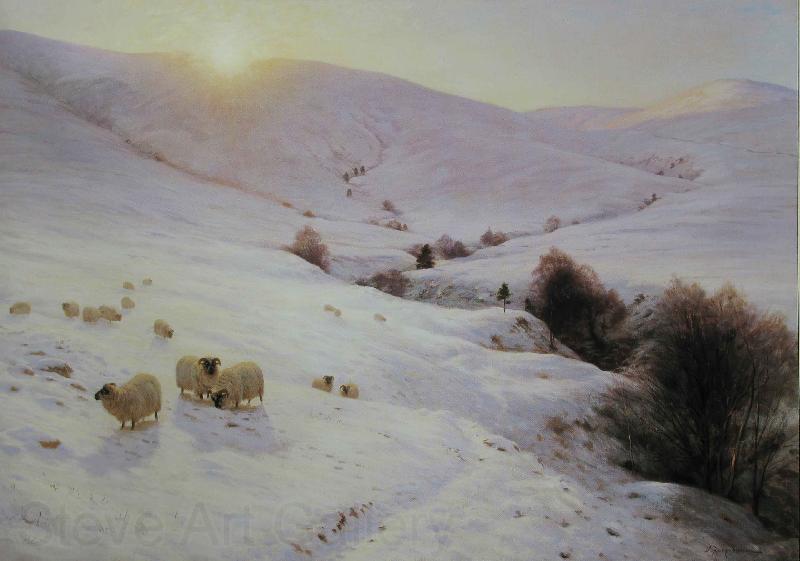 Joseph Farqharson The Sun Peeped oer yon Southland Hills Norge oil painting art